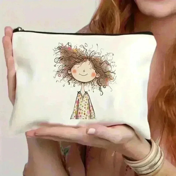 Canvas Makeup Bag - Picture 1 of 3